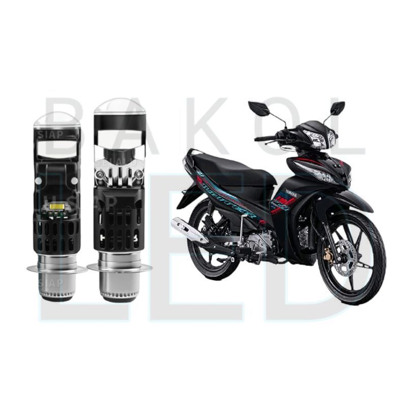 1pcs Lampu depan LED H6 Mini BiLED motor Yamaha jupiter Z1 BL