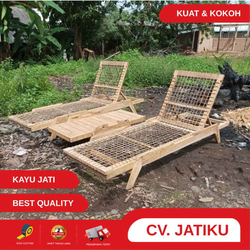 sunbed rattan, sun pool lounger, lounger pool, lounger chair, lonjer rotan, bangku kolam renang, kur