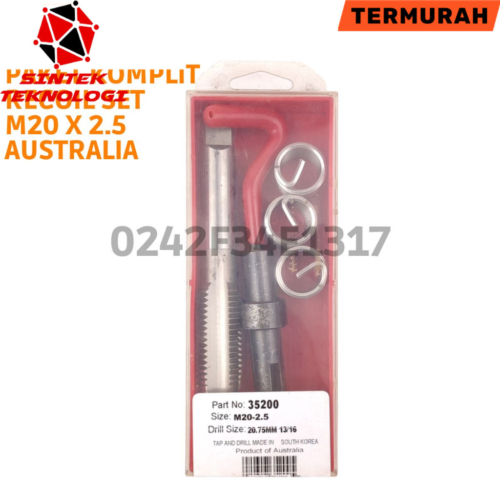 ST Paket Komplit Recoil M20 x 2.5 Recoil Set Tap Dan Alat pemasanganya
