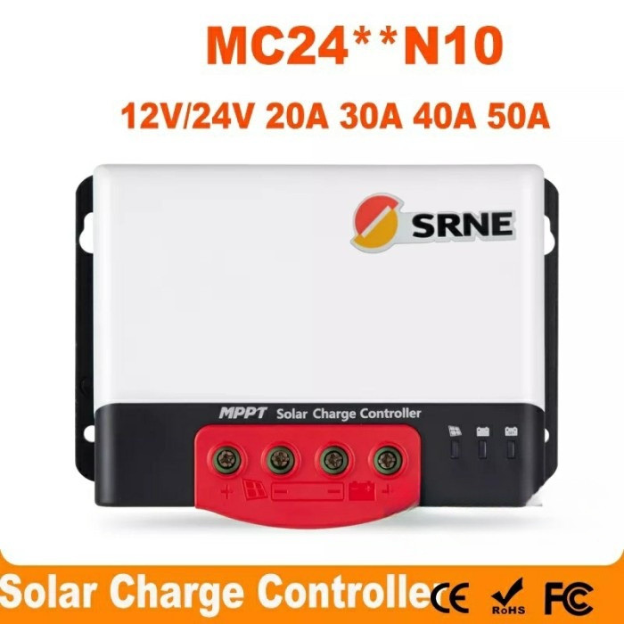 SRNE MPPT 20A 30A 40A 50A Solar Charge Controller SCC MC24**N10