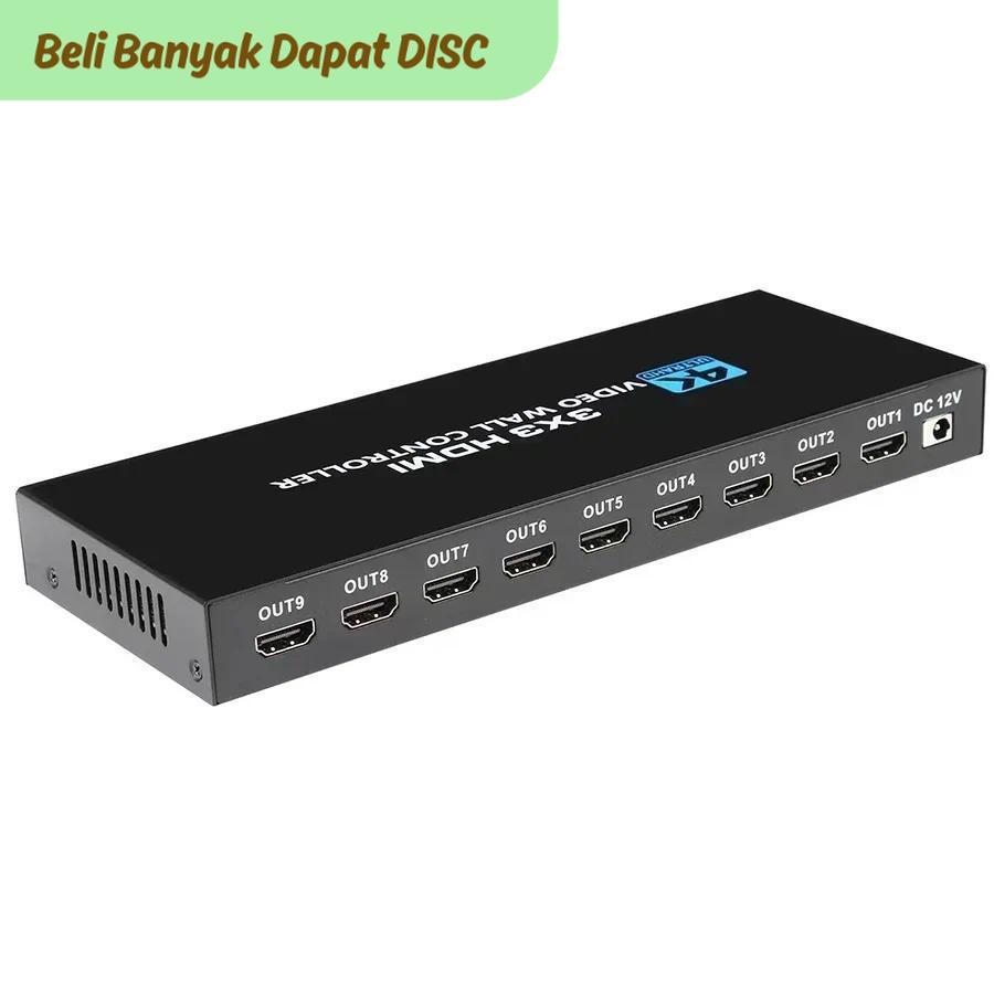 TTN 4K 3x3 Video Wall Controller 1x2 1x3 1x4 2x3 2X4 2X2 HDMI Video Wall Controller Multi Screen Spl