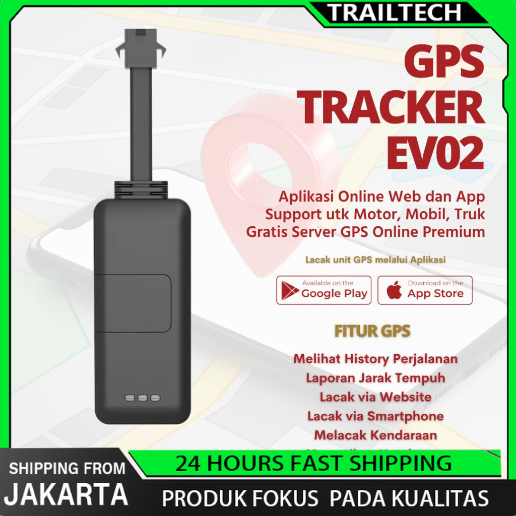 GPS Tracker Motor Mobil ONEWAY WANWAY EV02 | Gratis Server Online Web dan Smartphone