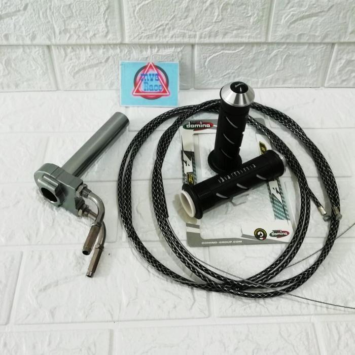 Paket Gas Spontan 2 Kabel + Handgrip Jalu Cnc = Aerox 155, Beat esp Scoopy  Esp Mio M3, Nmax 155, Va