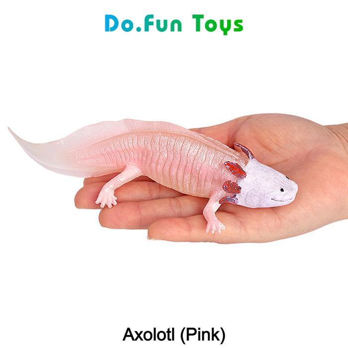 "TNKSYU" - Animal Figurine | AXOLOTL / Mainan Miniatur Hewan Salamander Naga Air - AXOLOTL PINK Main