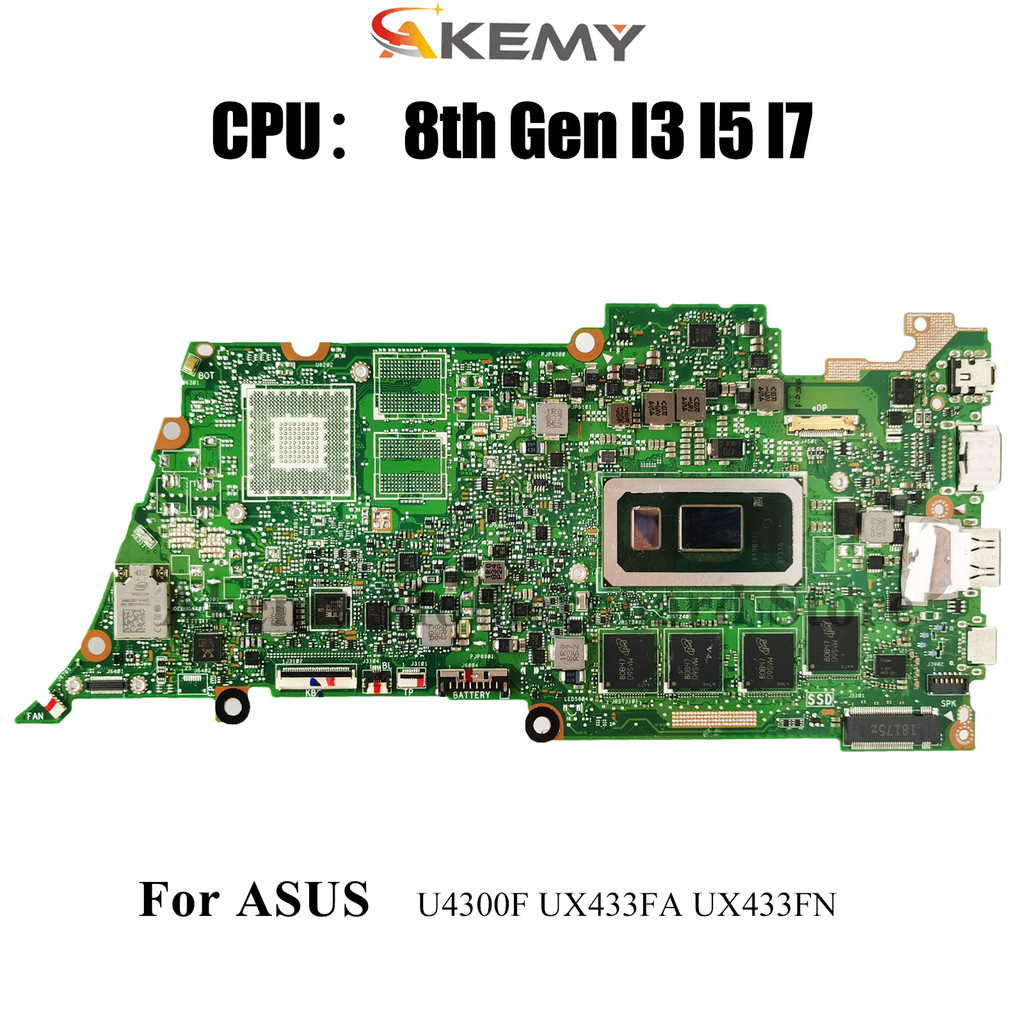 UX433FA Laptop Motherboard For ASUS ZenBook UX433FA UX433F UX433FN U4300F Notebook Mainboard With I3