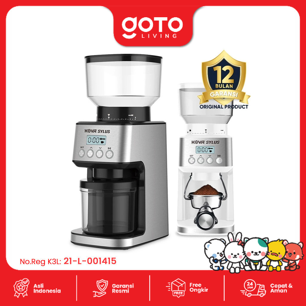 Kova Sylus Coffee Grinder Maker Digital Mesin Giling Biji Kopi Listrik