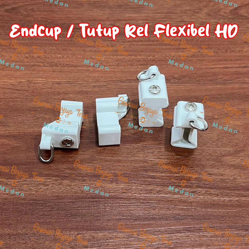 (1pcs) Tutup Rel Flexibel/Tutup Rel Lengkung Elastis/EndCup Rel Lengkung Elastis/Tutup Rel Gorden Le