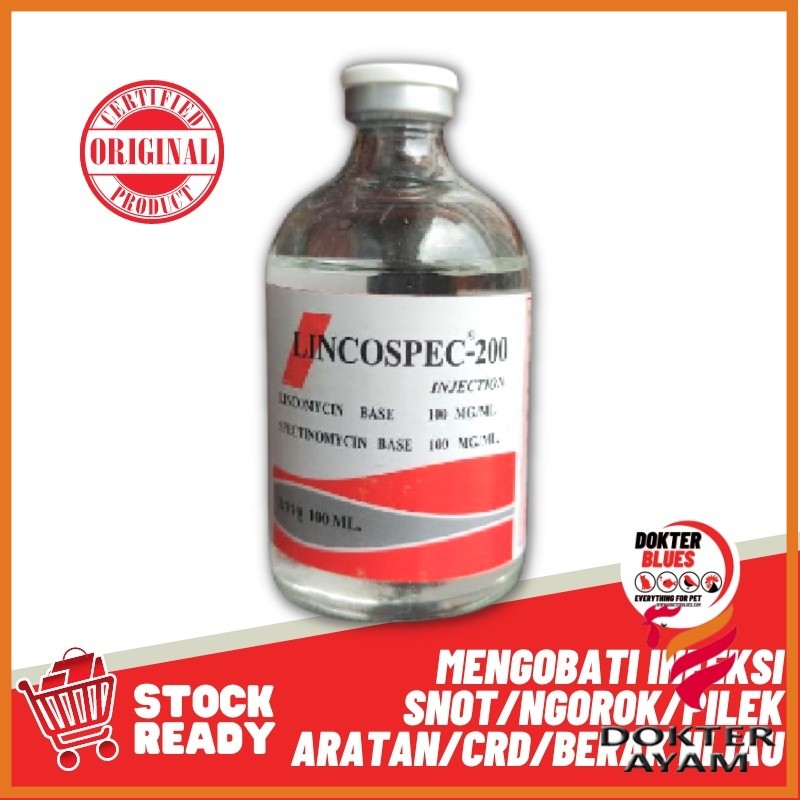 Lincospecs 200 Obat Ayam Sakit Aratan Pilek Ngorok 100ml