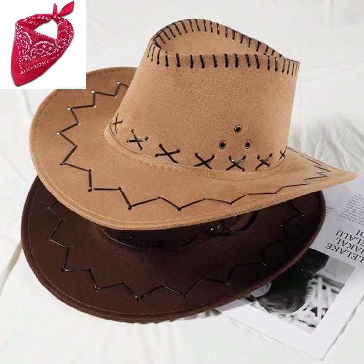 MANGARAYOK TOPI KOBOY/TOPI COWBOY AMERIKA LAKEN/TOPI KOBOY UNISEX PRIA WANITA DEWASA