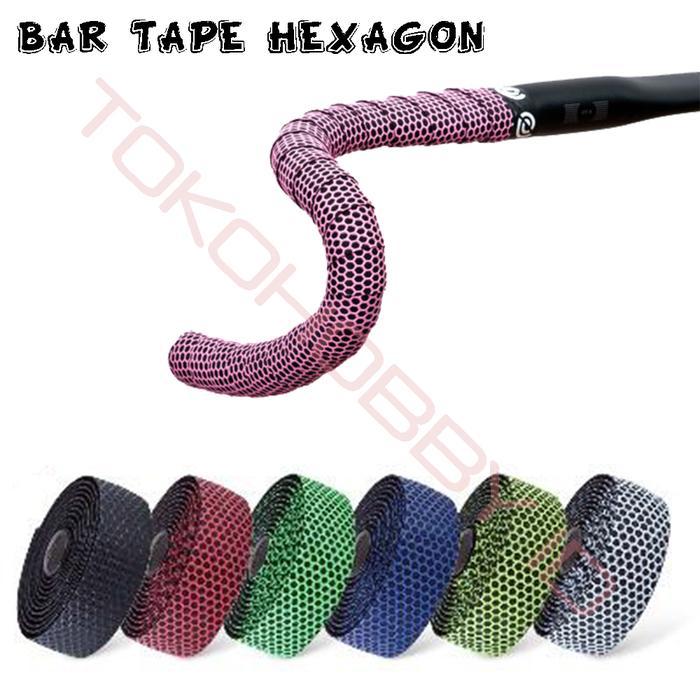 Bar Tape Dropbar Sepeda Balap Road Gravel Bike Hexagonal Honeycomb - Putih