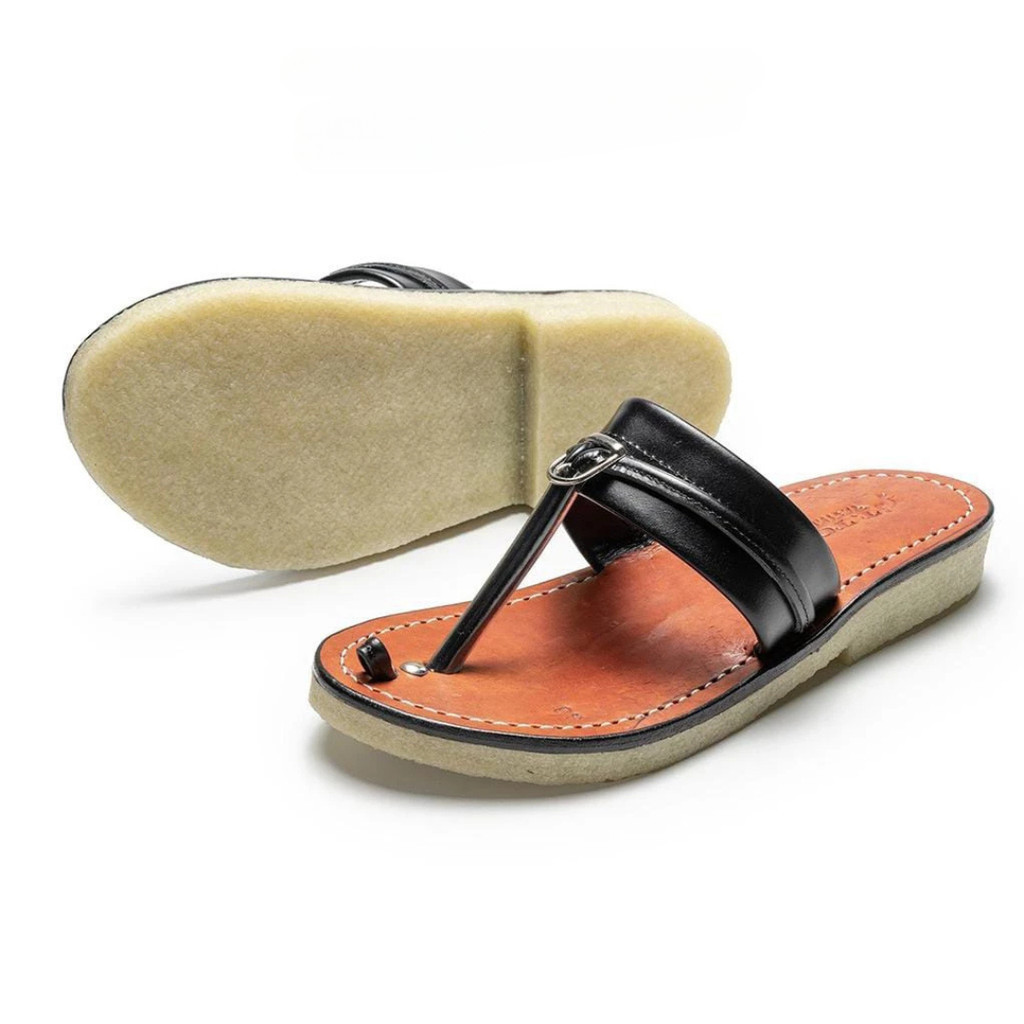 SANDAL KULIT TARUMPAH ASLI TASIKMALAYA DENGAN ALAS KARET MENTAH TERBARU TERLARIS TERMURAH FREE BOX