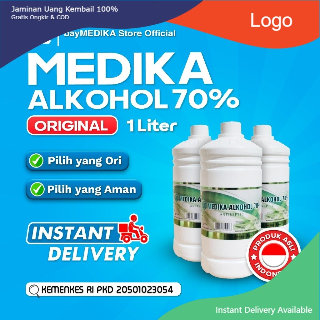 Alkohol 70% FOODGRADE Medika Original 1 Liter