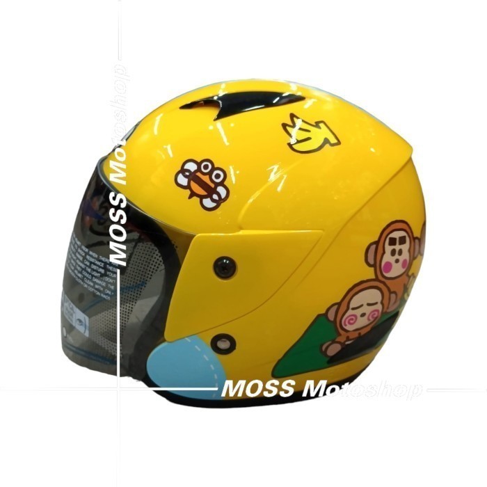 Helm anak MDS Sport R3 Junior Sanrio Monkichi#2 Yellow | Halfface