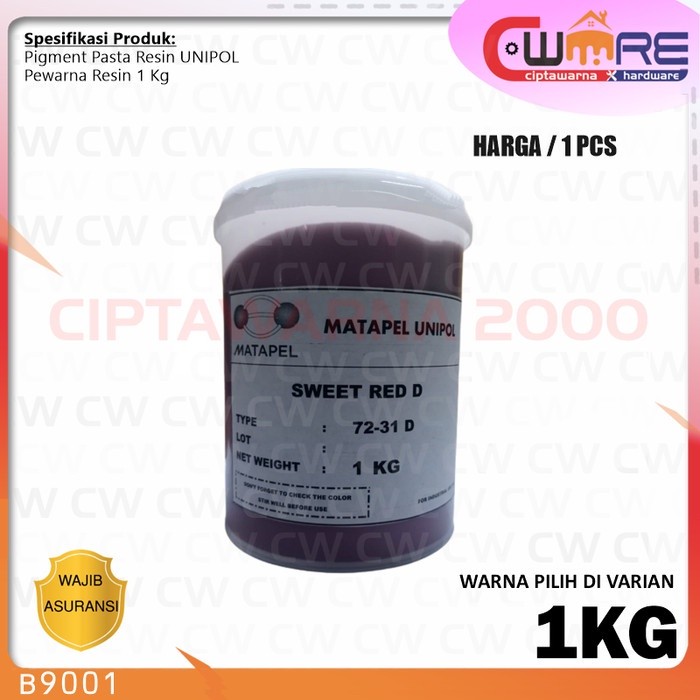 Pigment Pigmen Pasta Matapel Unipol Pewarna Resin Warna 1 Kg - B9 CWS