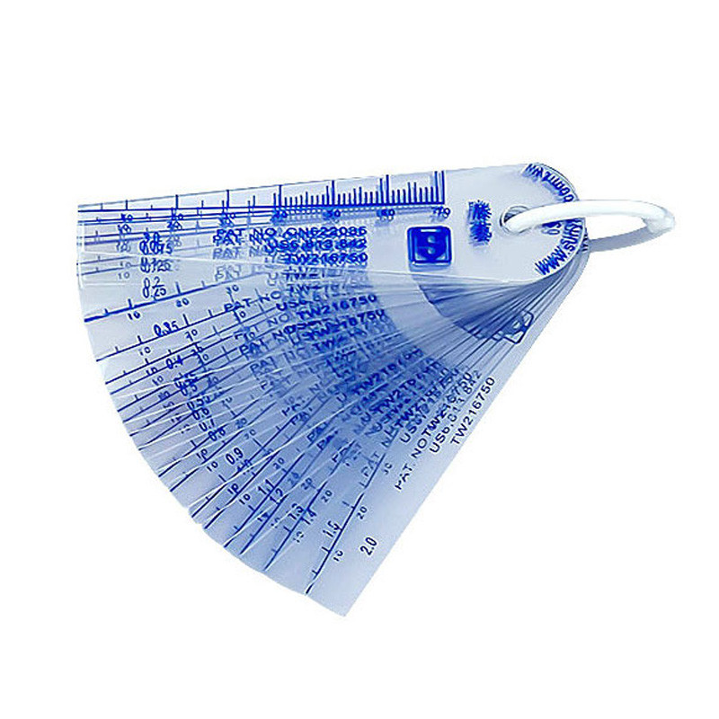 Plastic Feeler Gauges Metric Thickness Gap 0.05-1.5mm 18pcs Metric Filler Feeler Gauge Plastic Measu