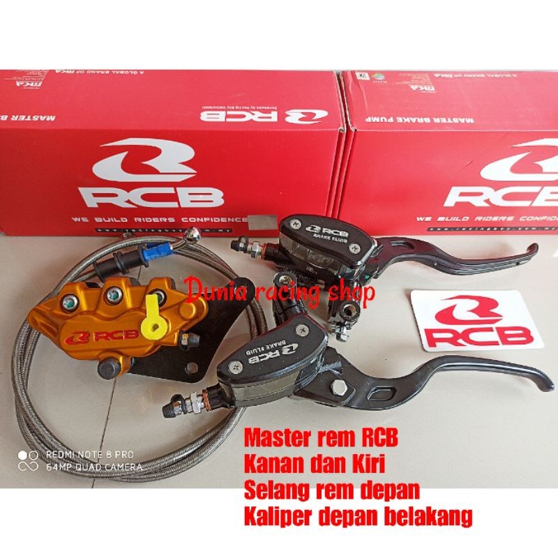 Paketan Master rem RCB Nmax Kaliper RCB Nmax Selang rem Nmax Master rem RCB kanan kiri Kaliper RCB