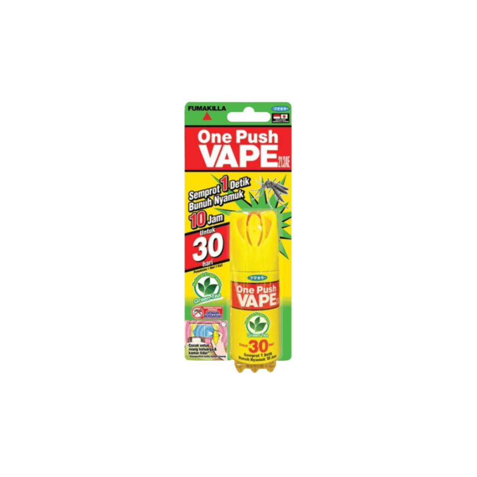 One Push Vape Pembasmi Nyamuk 30 Malam Green Tea 1 pcs