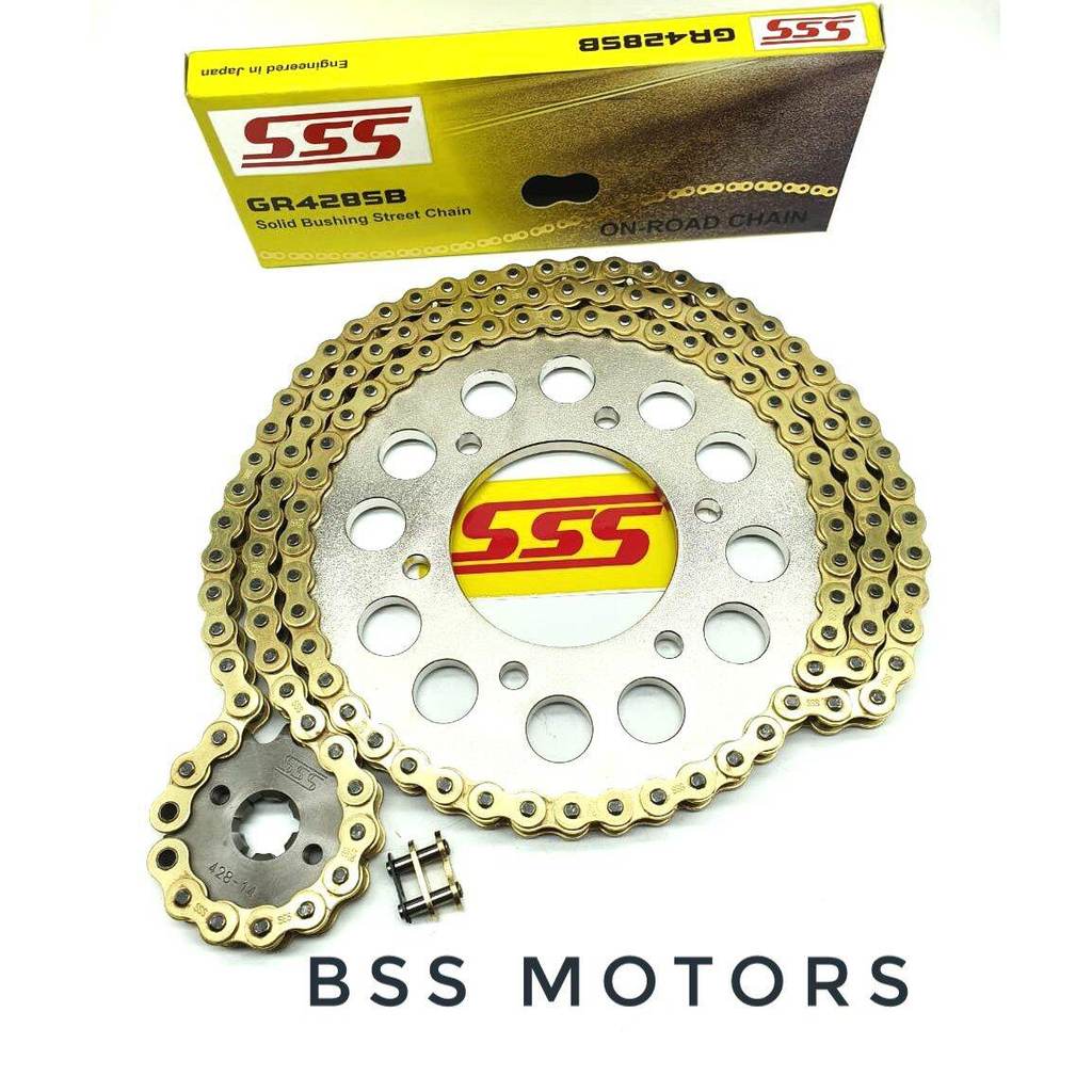 Gear Gir Set SSS SB Scorpio Rantai Gold  SSS SB 428 - Gear Set Sss Scorpio Rantai Gold