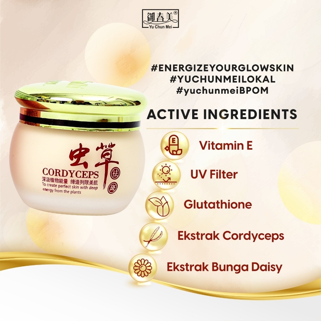 [BPOM ORIGINAL LOKAL] YU CHUN MEI Cordyceps Lightening Day & Night Cream Set