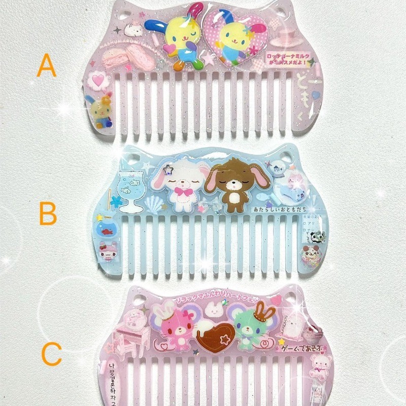 Kawaii Sanrio Sugarbunnies Combs Cute Acrylic Anime High Beauty Hair Accessories Sorting Combs Girls