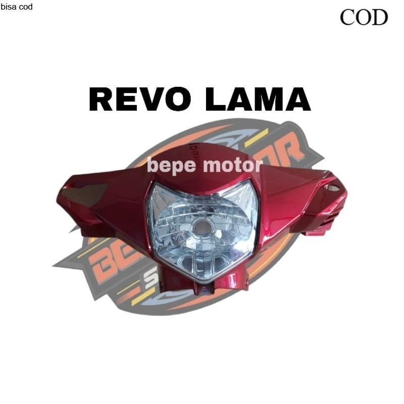 BATOK DEPAN SET LAMPU HONDA REVO LAMA REVO 100 CC WARNA MERAH / BATOK DEPAN HONDA REVO LAMA