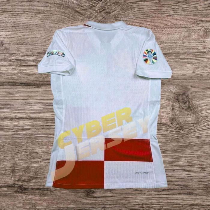 JERSEY BOLA PLAYER ISSUE KROASIA HOME FULL PATCH PIALA EROPA 2024 TOP QUALITY Sport Atasan Setelan B