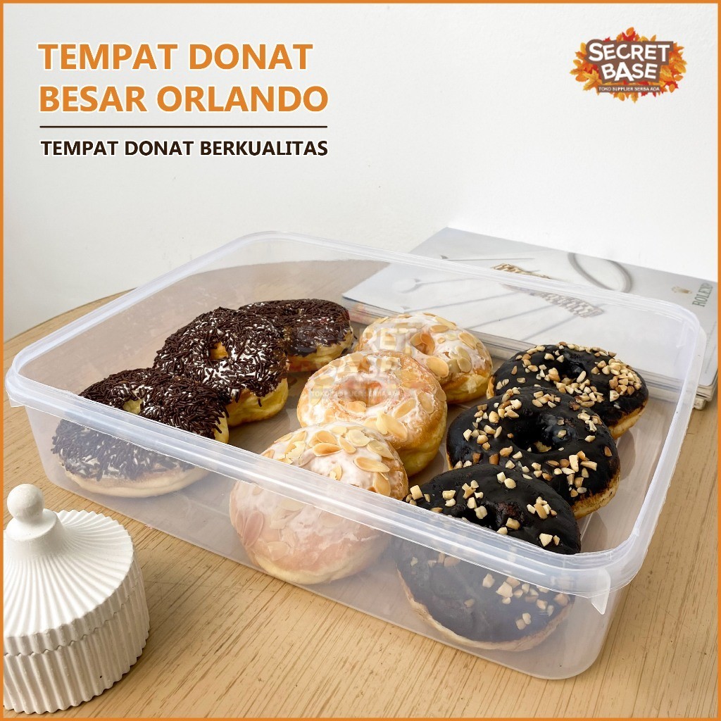 TEMPAT DONAT BESAR - Wadah Makanan Serbaguna 7000ml / Kotak Plastik Rapat