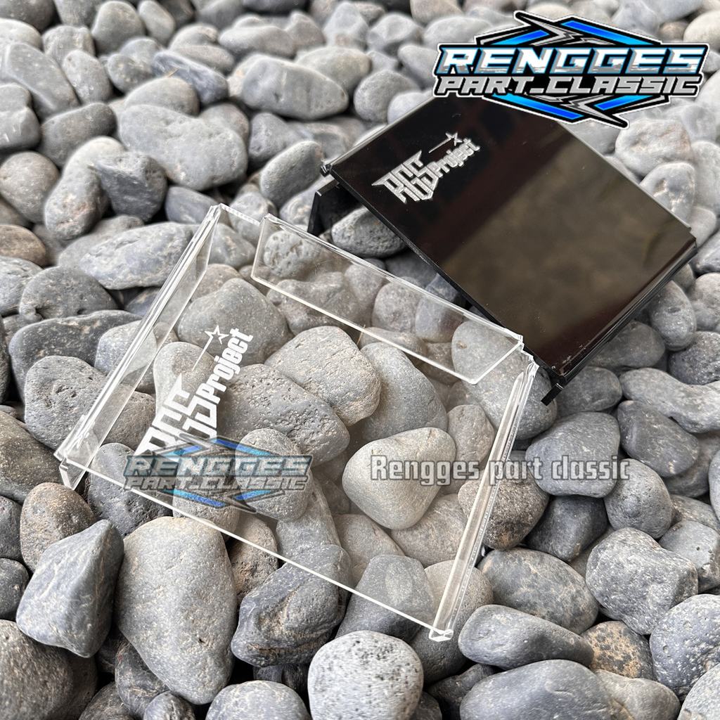 Mika cover aki yamaha rx king / tutup aki accu rx king bahan akrilik