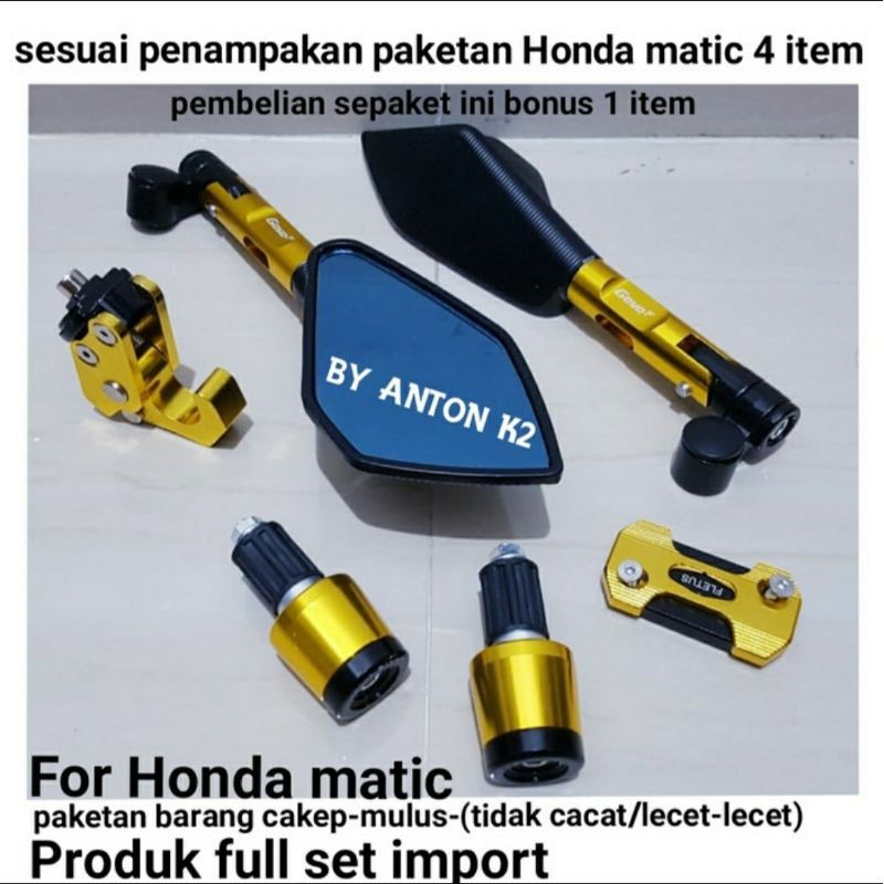 KACA SPION CNC AKSESORIS PAKET 4 ITEM VARIASI MOTOR BEAT KARBU-BEAT FI-BEAT ESP ISS-BEAT DELUXE-BEAT