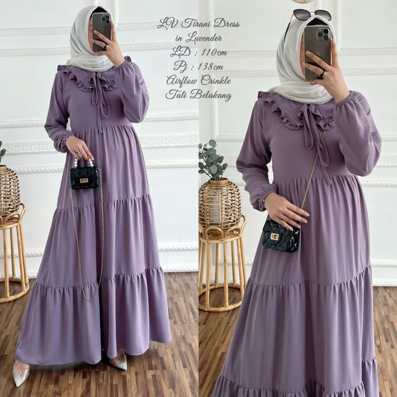 SASIKO TIRANI DRESS CRINCLE PREMIUM / GAMIS SASIKO