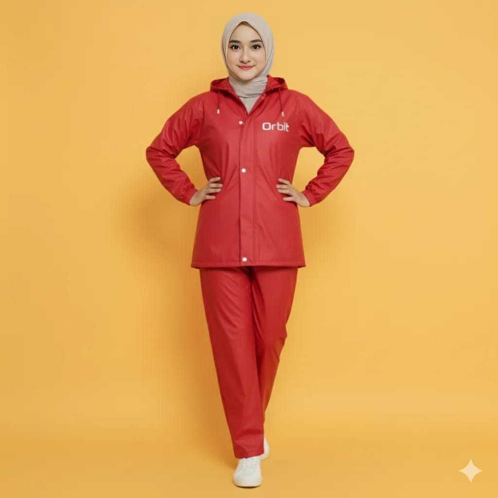 Jas Hujan Mantel Hujan Pria Wanita Bahan PVC Premium Tebal dan Kuat