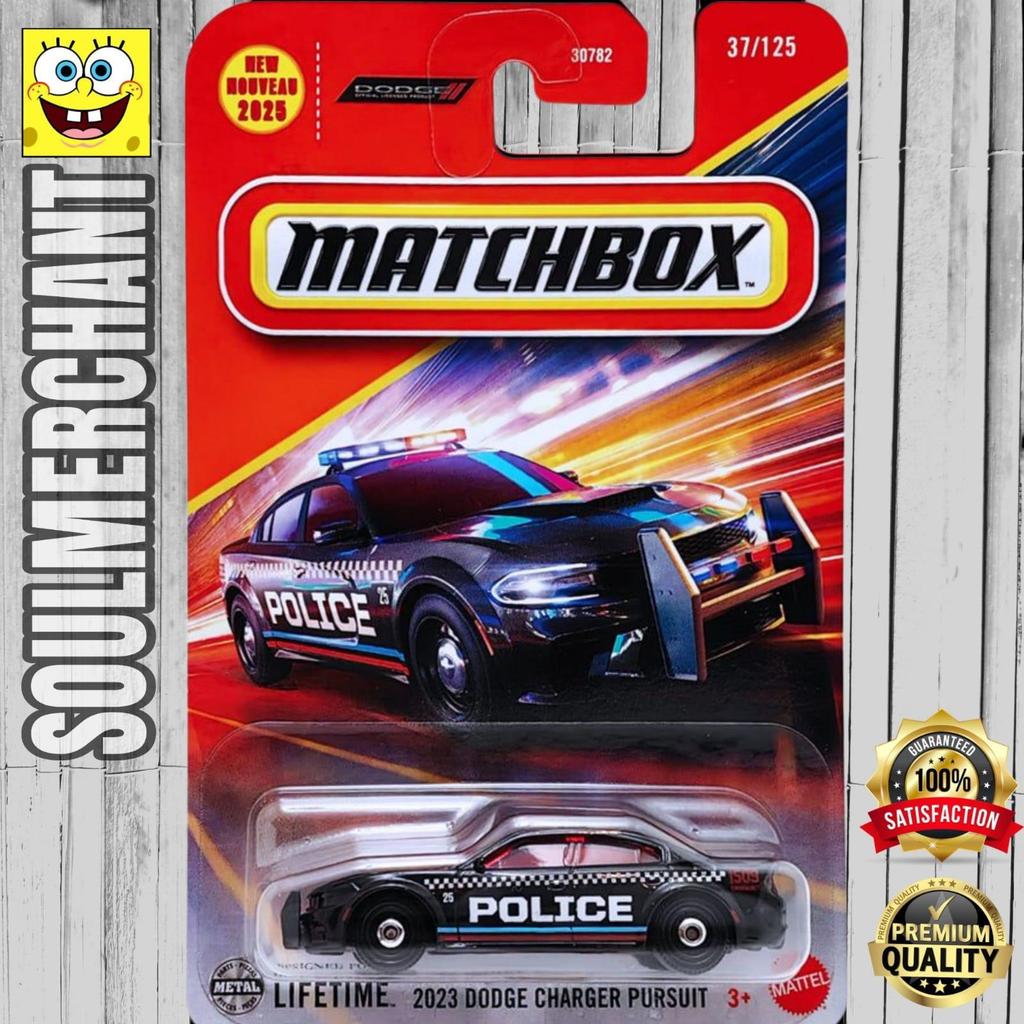 Matchbox 2023 Dodge Charger Pursuit Hitam Diecast Mobil Polisi