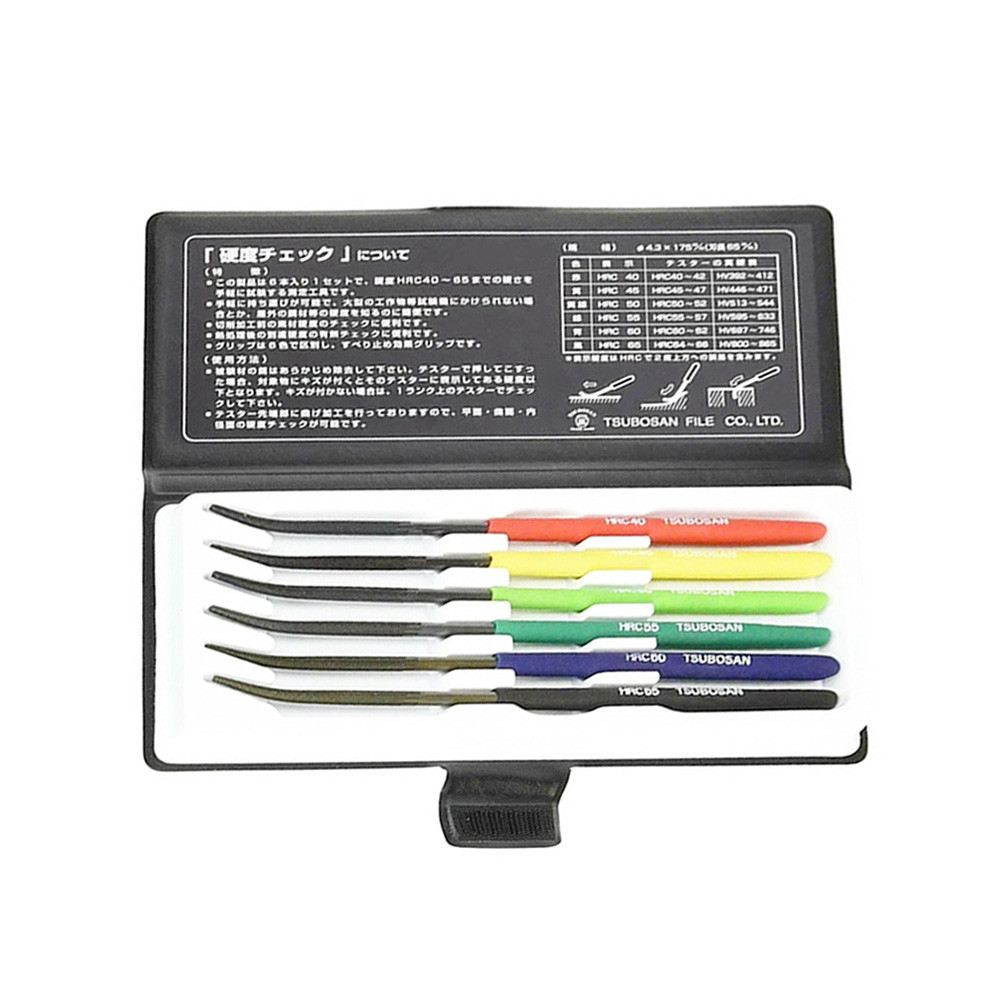 6Pcs Hardness Tester Checker File HRC40HRC65 Set