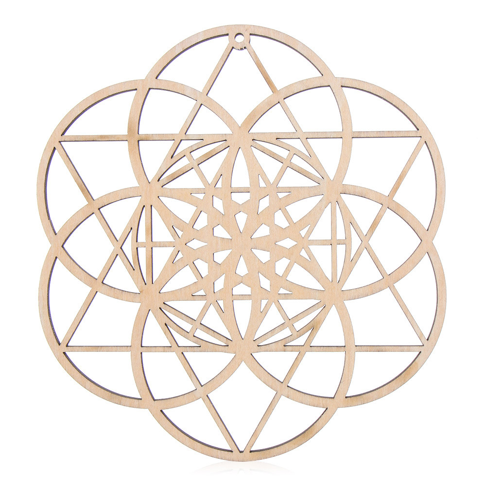 Wood Wall Art Home Decor Home Wall Decor Flower Of Life Energy Mat Slice Wood Base Wooden Wall Sign 