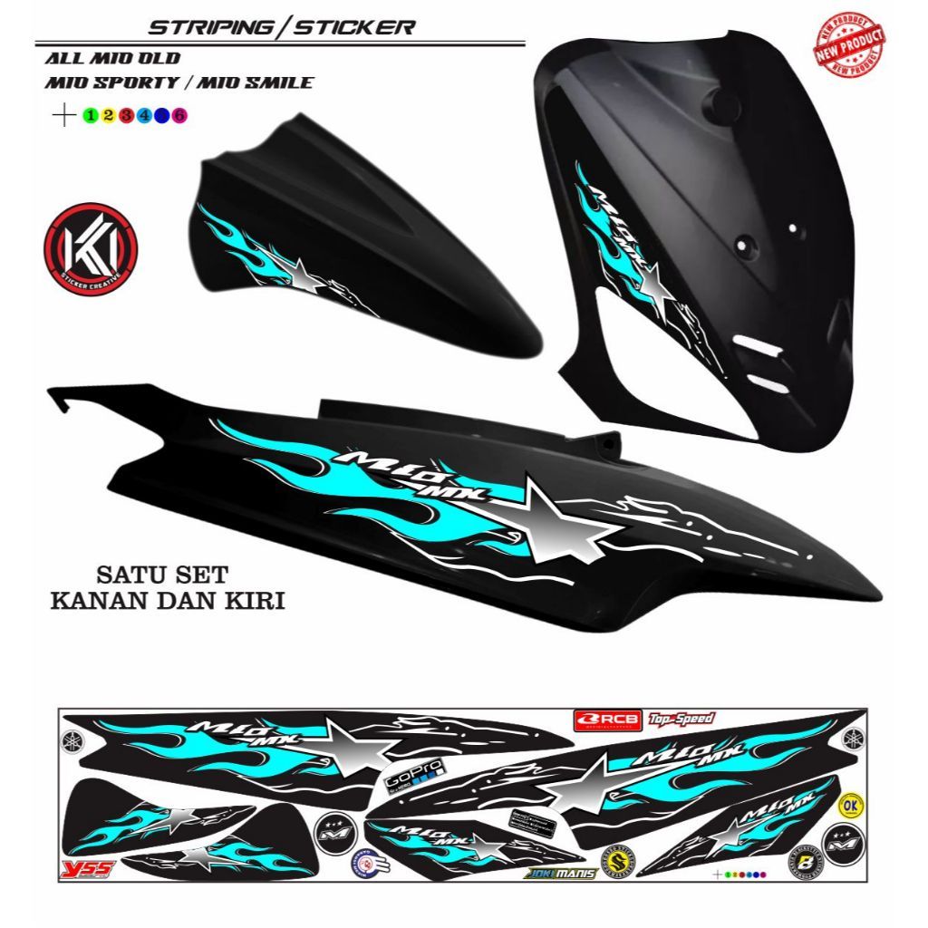 STRIPING VARIASI MOTOR MIO OLD / STICKER MOTOR MIO SPORTY STICKER MOTOR