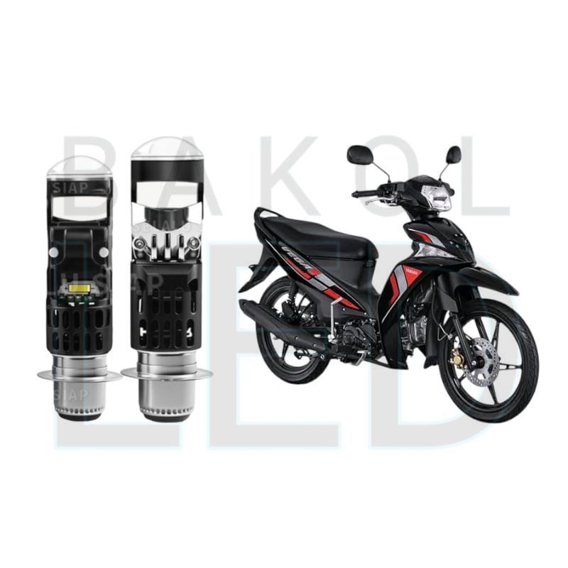 1pcs Lampu depan LED H6 Mini BiLED motor Yamaha VEGA Force BL