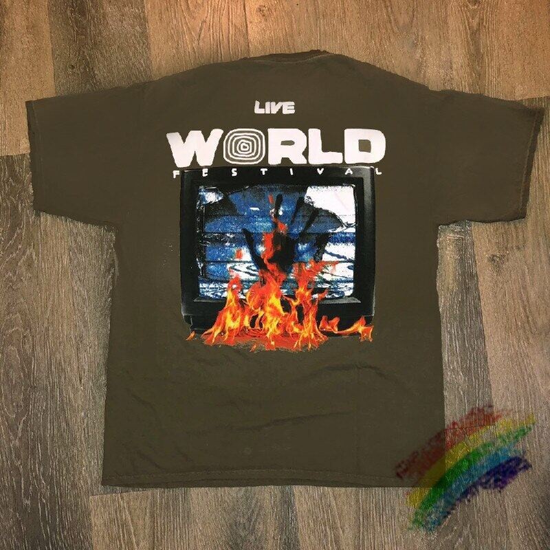 . 3D Printing Travis Scott Cactus Jack Flaming TV T shirt Men Women 1:1 High-Quality T-shirt Astrowo