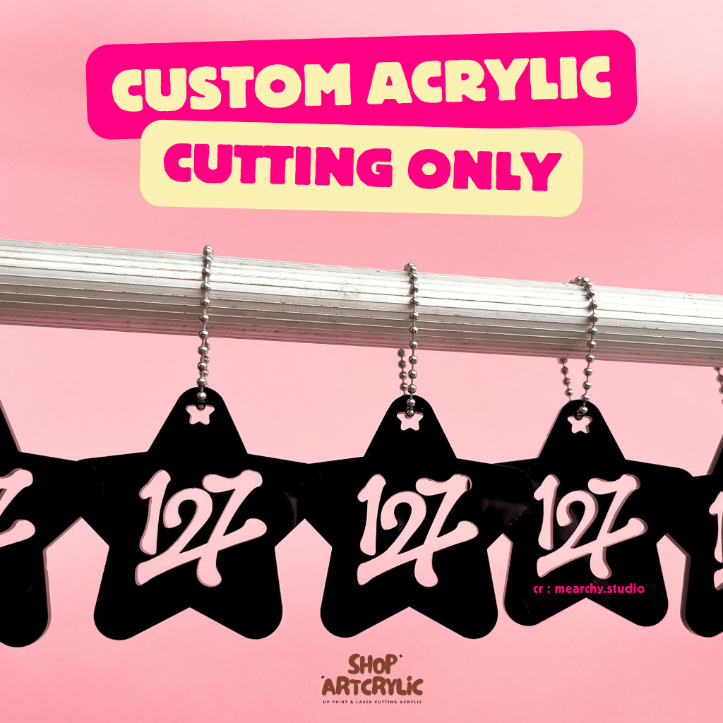 Custom Akrilik Laser Cutting Akrilik Warna Bening 2mm 3mm 5mm