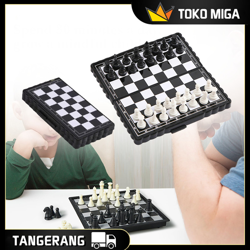 13 * 13 cm Catur Lipat Magnet Bahan Plastik Dengan Magnet Papan Catur Magnet Kualitas Tinggi Dan Tah