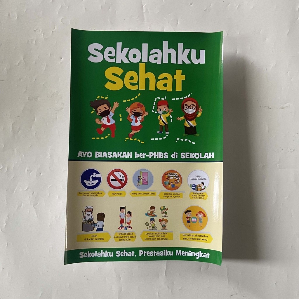 Poster Sekolah Sehat, Poster PHBS Sekolah, Poster UKS, Sekolah Sehat