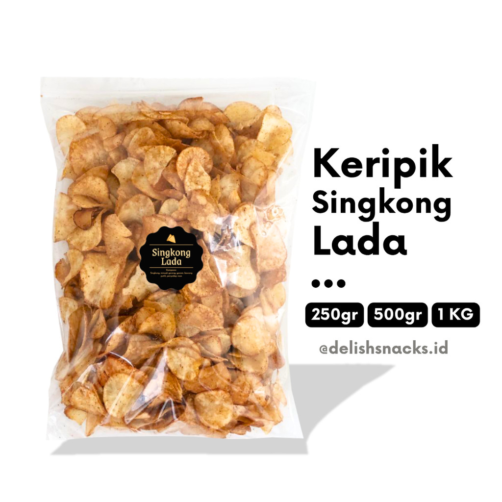 [DELISH SNACKS] Keripik Singkong Lada (Grosir) 250gr 500gr 1 KG / Snack Cemilan Grosiran Kiloan