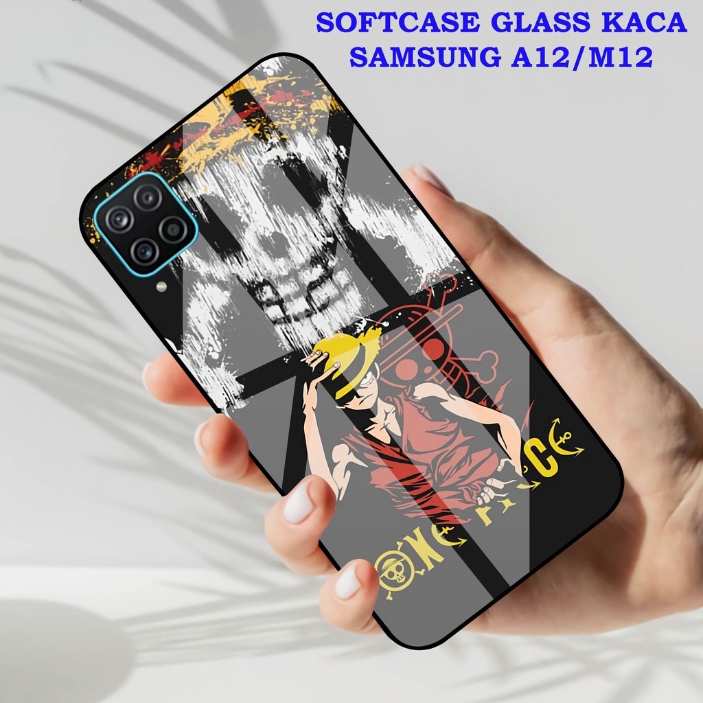 Softcase Glass Kaca SAMSUNG A12 - Case Hp Pelindung Handphone SAMSUNG M12 [ A72]