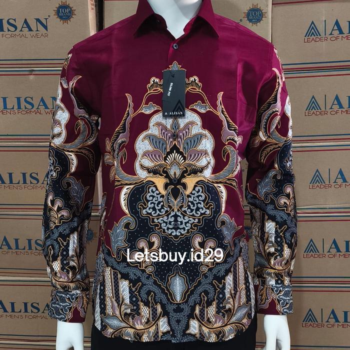 Batik Alisan lengan panjang slim fit