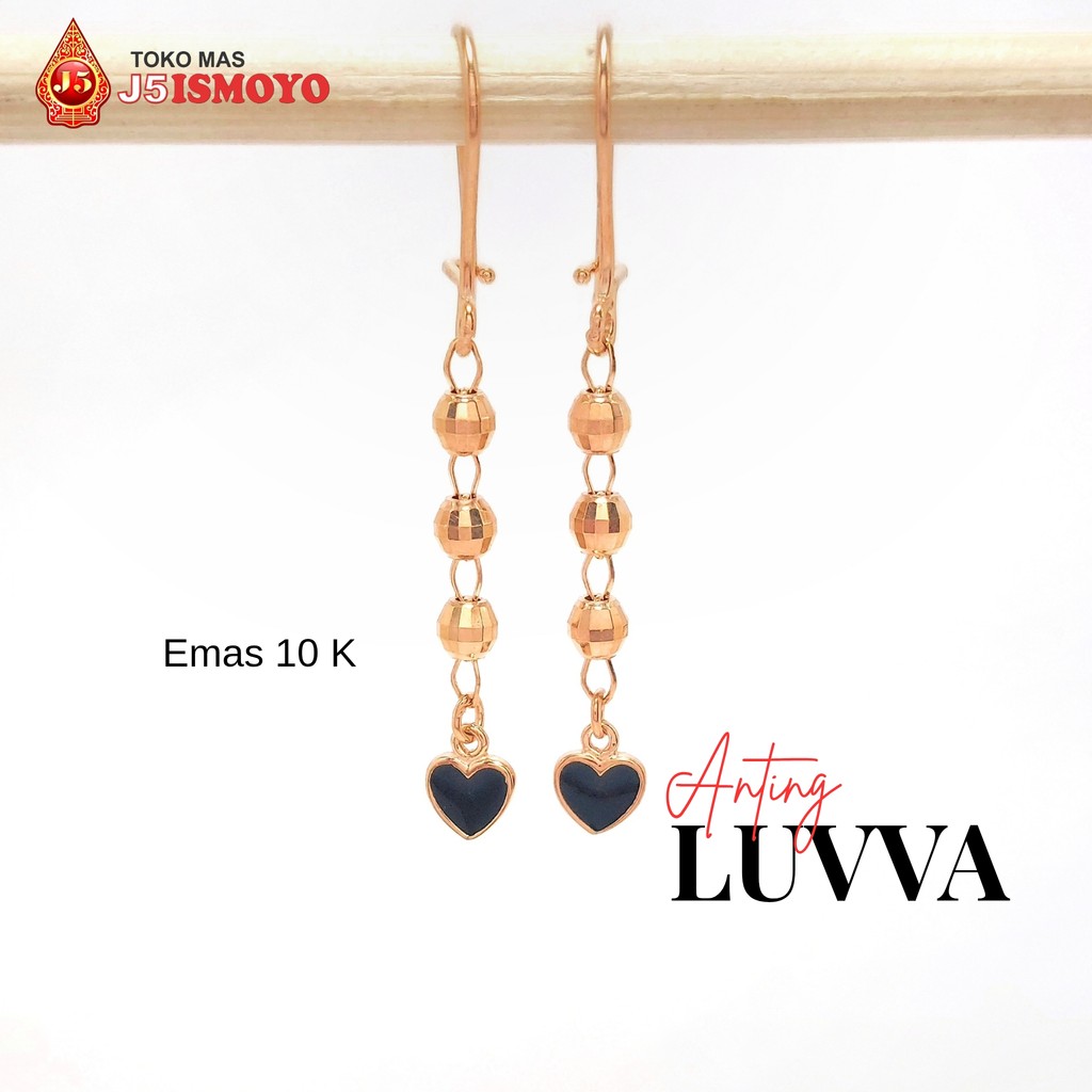 Anting Emas Mas Asli Model Panjang Luvva J5 Ismoyo