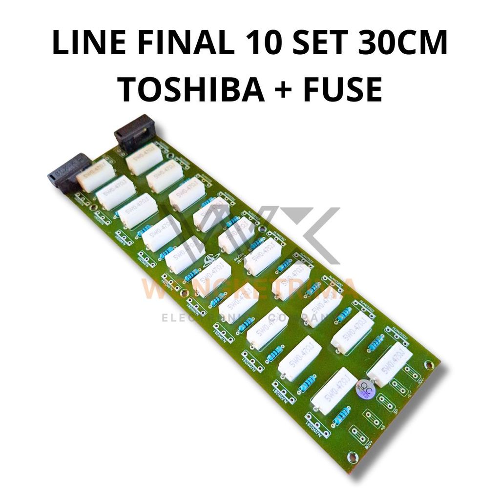 Kit Line Final 10 Set 30cm Toshiba + Fuse Pcb Transistor Final 10set