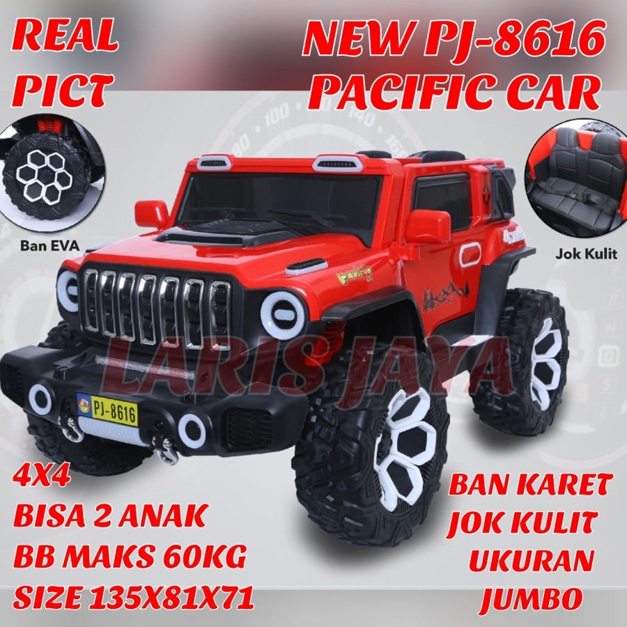 PROMO SPESIAL SHOPEE MOBILAN ANAK JEEP 4x4 MOBIL MAINAN ANAK PAKAI AKI BISA REMOT DAN MANUAL UKURAN 
