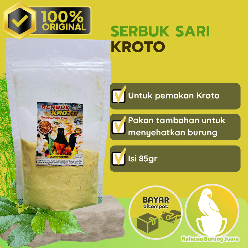 Sari Kroto Serbuk Kroto Makanan Supplement burung berkicau penggaco burung berVitamin