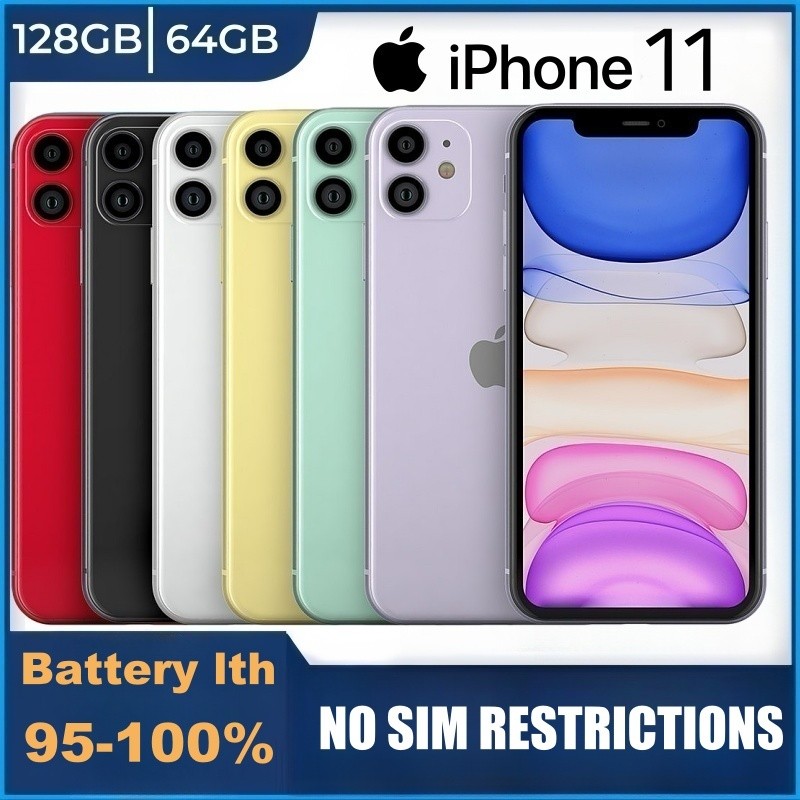IPHONE 11 128GB 64GB NO SIM LOCK SECOND INTER NORMAL BEKAS KINOPHONECELL LIKE NEW IP11