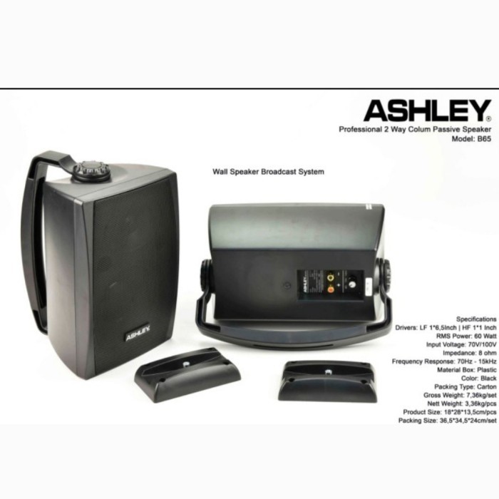 speaker pasif ashley 6 inch original