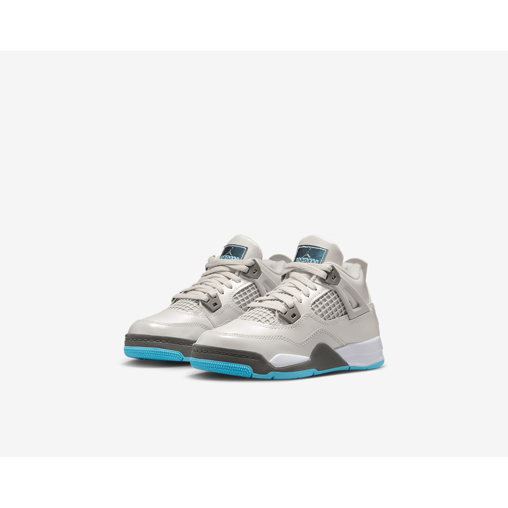 Sepatu Basket Anak Nike Air Jordan 4 Retro Preschool Blue Chill HV4682-014
